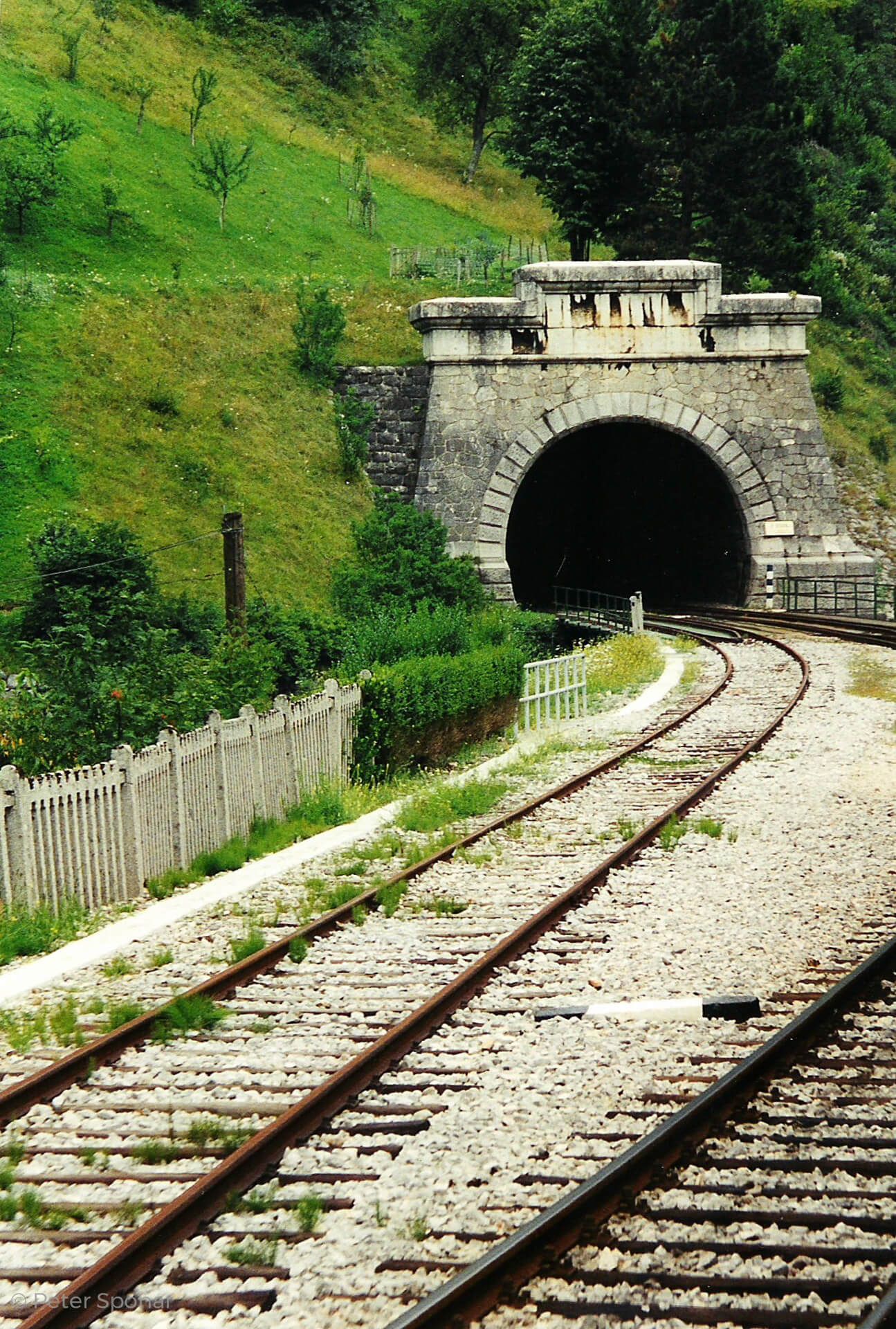 Eingang zum Wocheiner Tunnel in Bohinjska Bistrica